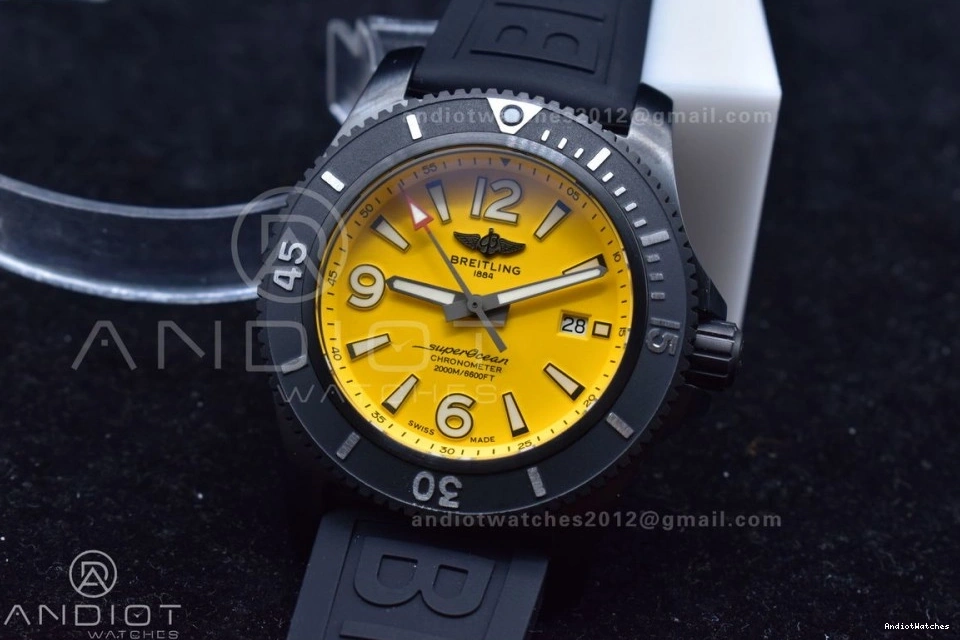 TF GoAnywhere Edition Rubber Black Black 1:1 Superocean Dial Best Automatic Strap Yellow 1175 A Bezel 44 on 0708